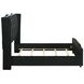 Lorient Black Queen Upholstered Panel Bed with LED