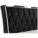 Lorient Black Queen Upholstered Panel Bed with LED
