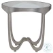 Metal Designs Silver Leaf Sophie Round End Table