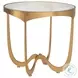 Metal Designs Gold Leaf Sophie Round Occasional Table Set