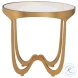 Metal Designs Gold Leaf Sophie Round End Table
