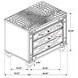Gunnison Silver Metallic Nightstand