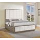 Durango Taupe Oak and Cream California King Upholstered Panel Bed