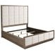 Durango Taupe Oak and Cream California King Upholstered Panel Bed