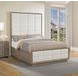 Durango Washed Oak Queen Upholstered Panel Bed