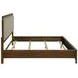 Maderia Walnut and Taupe California King Upholstered Panel Bed
