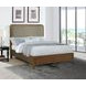 Maderia Walnut Queen Upholstered Panel Bed