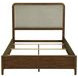 Maderia Walnut Queen Upholstered Panel Bed