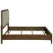 Maderia Walnut Queen Upholstered Panel Bed