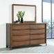 Maderia Walnut 8 Drawer Dresser With Mirror