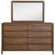 Maderia Walnut 8 Drawer Dresser With Mirror