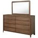 Maderia Walnut 8 Drawer Dresser With Mirror