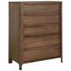 Maderia Walnut 5 Drawer Chest