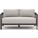 Sonoma Stone Grey And Bronze Performance Fabric Outdoor Loveseat