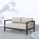 Sonoma Stone Grey And Bronze Performance Fabric Outdoor Loveseat