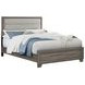 Wright Brown Oak King Upholstered Panel Bed