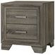 Wright Brown Oak 2 Drawer Nightstand