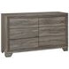 Wright Brown Oak 6 Drawer Dresser