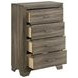 Wright Brown Oak 4 Drawer Chest