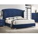 Melody Pacific Blue Queen Upholstered Panel Bed