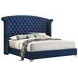 Melody Pacific Blue Queen Upholstered Panel Bed