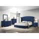 Melody Pacific Blue Queen Upholstered Panel Bed