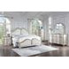 Evangeline Silver And Ivory Tufted King Upholstered Platform Bed