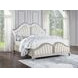 Evangeline Silver Oak and Ivory California King Upholstered Panel Bed with LED Light
