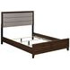 Welsley Walnut King Upholstered Panel Bed