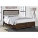 Welsley Walnut Queen Upholstered Panel Bed