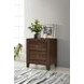 Welsley Walnut 2 Drawer Nightstand