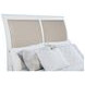 Bexhill White and Tan California King Upholstered Panel Bed