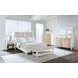 Bexhill White and Tan California King Upholstered Panel Bed