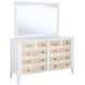 Bexhill White 10 Drawer Dresser With Mirror