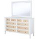 Bexhill White 10 Drawer Dresser With Mirror