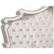 Antonella Ivory California King Upholstered Panel Bed with Nailhead Trim