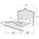 Antonella Ivory California King Upholstered Panel Bed with Nailhead Trim