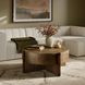 Bingham Antiqued Brass Aluminum Coffee Table