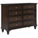 Andover Dark Oak 8 Drawer Dresser