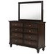 Andover Dark Oak 8 Drawer Dresser With Mirror