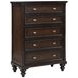 Andover Dark Oak 5 Drawer Chest