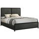 Cavelle Black King Upholstered Panel Bed