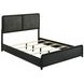 Cavelle Black Queen Upholstered Panel Bed
