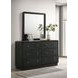 Cavelle Black 6 Drawer Dresser With Mirror