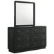 Cavelle Black 6 Drawer Dresser With Mirror