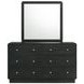 Cavelle Black 6 Drawer Dresser With Mirror