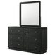 Cavelle Black 6 Drawer Dresser With Mirror