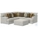 Tori Birch L-Shape Sectional with Ottoman