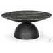 Corbett Polished Black Marble Small Round Coffee Table