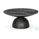 Corbett Polished Black Marble Small Round Coffee Table